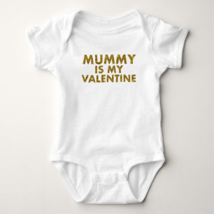 Mummy är min valentine Guld Baby Kid Boy Tröja