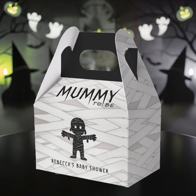 Mummy att vara Halloween Baby Shower Presentaskar (Mummy to Be Halloween Baby Shower Favor Boxes
)