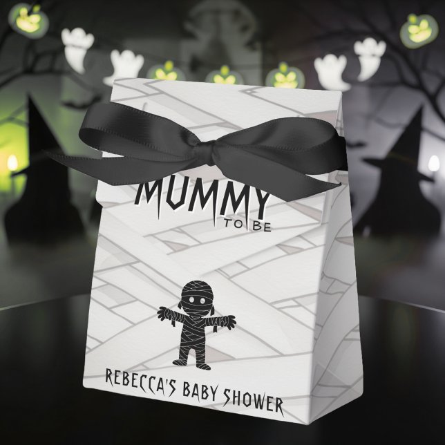 Mummy att vara Halloween Baby Shower Presentaskar (Mummy to Be Halloween Baby Shower Favor Boxes
)