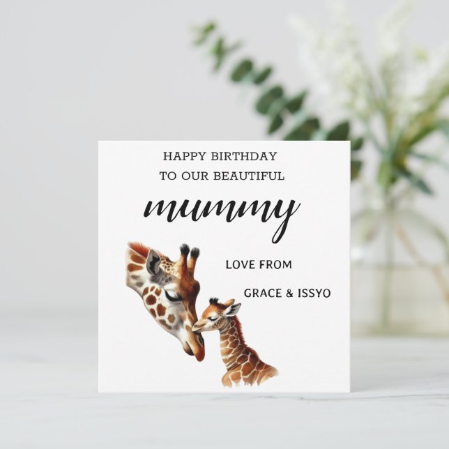 Mummy Birthday Card Julkort (Stående Fram)