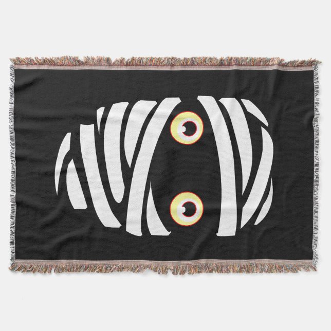 Mummy Blanket Roligt Halloween Mummy Blankets Deco Filt (Framsidan)