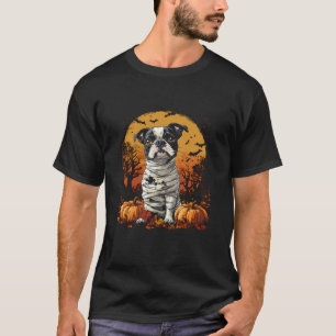 Mummy Boston Terrier Pumpkin Scary Halloween Hund T Shirt
