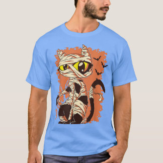 Mummy Cat Funny Halloween Costume T Shirt