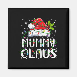Mummy Claus jul Santa Hat Matching Family Xm Magnet
