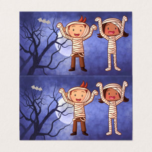 Mummy costume söt tecknad children classroom kort