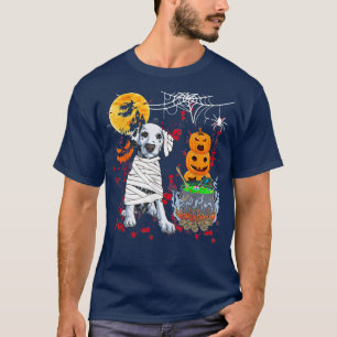 Mummy Dalmatian Hund Halloween Hund Scary Pumpkins T Shirt
