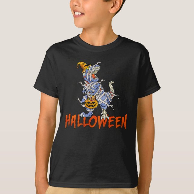 Mummy Dinosaur T Rex Shirt (Framsida)
