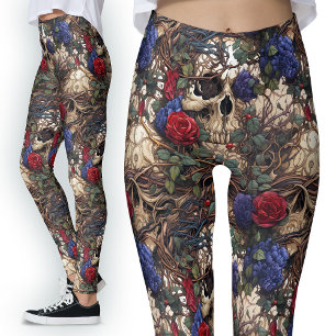 Mummy Döskallar Mörk Fantasy Vintage Ro Goth Leggings