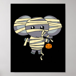 Mummy Elephant Trick eller Trey Costume Cute Hall Poster