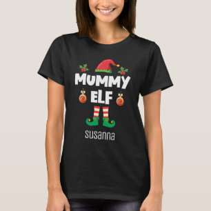 Mummy elf-familjens matchande christmas-utrustning t shirt