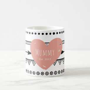 "Mummy Est.2017" Anpassningsbar White Mugg