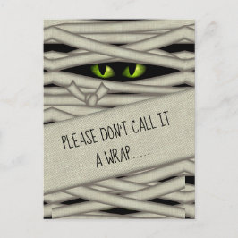 Mummy Eyes Halloween Ring upp Grön ID685 Vykort