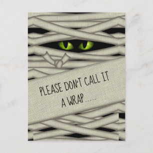 Mummy Eyes Halloween Ring upp Grön ID685 Vykort