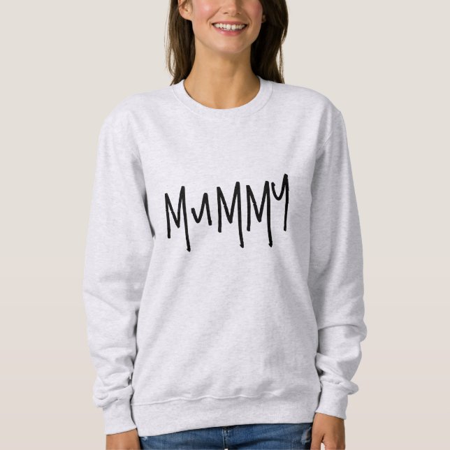 Mummy Family addition Hoodie T Shirt (Framsida)