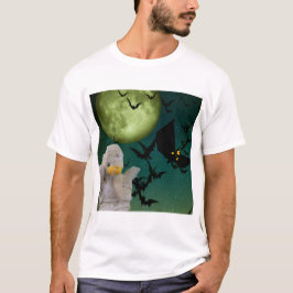 Mummy, Fladdermus & Måne Halloween T Shirt
