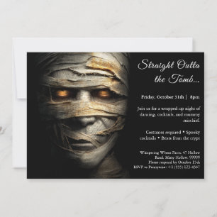 Mummy Galenhet Halloween Costume Party-inbjudan Inbjudningar