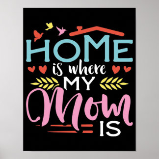 Mummy-gåva| Hemmet är där min mamma är Poster