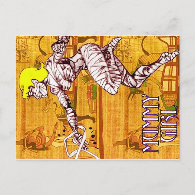 Mummy Girl Macabre Älskarinna av Mystoppet Vykort (Framsida)