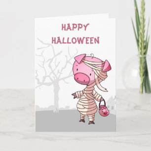 Mummy Gris Trick eller Trey Halloween Card Kort
