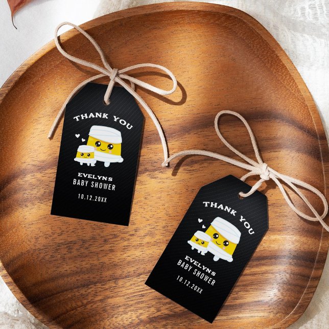 Mummy Halloween Baby Shower Presentetikett (Skapare uppladdad)