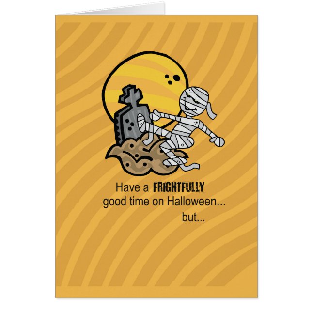 Mummy Halloween Hälsningskort (Framsidan)