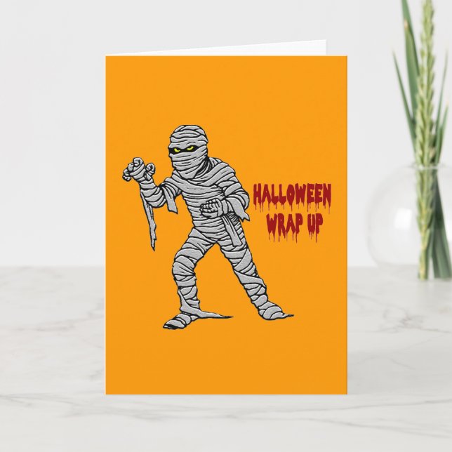 Mummy Halloween-radbrytning Kort (Framsida)
