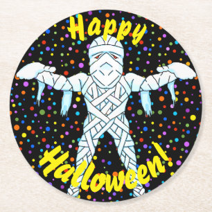 Mummy Halloween Underlägg Papper Rund