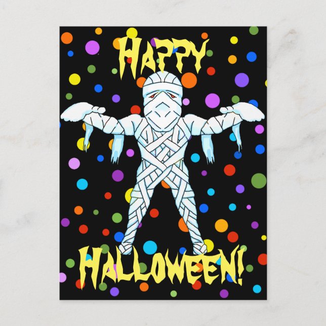 Mummy Halloween-vykort Vykort (Framsida)