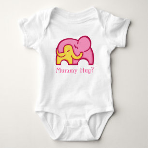 Mummy hug? baby och mamma elephant baby tee