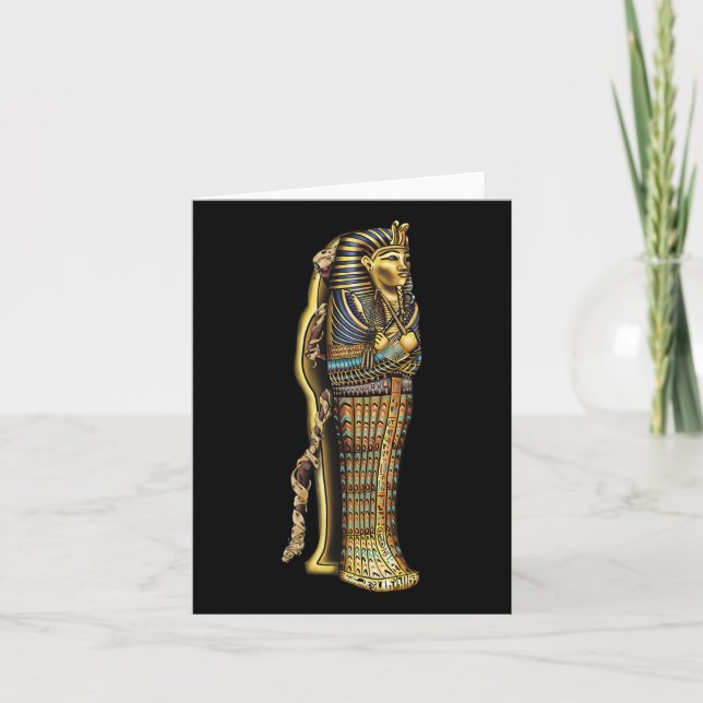 Mummy in Sarcophagus Hallowen Costume Kort (Framsida)
