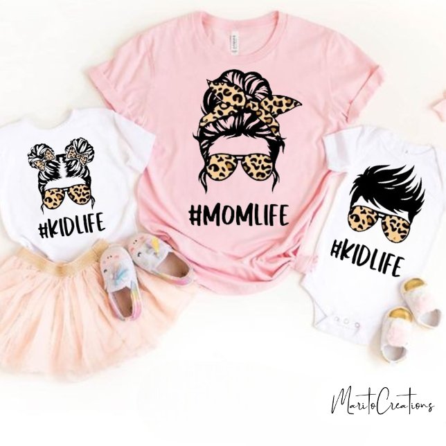 Mummy leopard t-shirt to wear with your children (Skapare uppladdad)