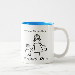 Mummy & Me - Mor & Little Boy Anpassningsbar Mugg