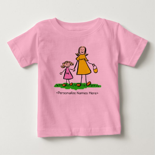 Mummy & Me - Mor och Dotter Blonde TShirt Tee (Framsida)