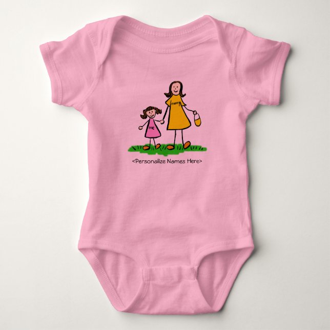 Mummy & Me - Mor och Dotter Brunette Shirt Tee (Framsida)