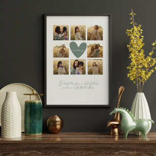 Mummy multi-grönt-citattecken elegant för multifot canvastryck