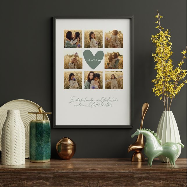 Mummy multi-grönt-citattecken elegant för multifot canvastryck (Skapare uppladdad)