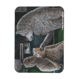 Mummy och varulv som dricker öl Flexibel magnet