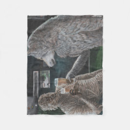 Mummy och Weregger Drinking Beer Fantasy Blanket Fleecefilt