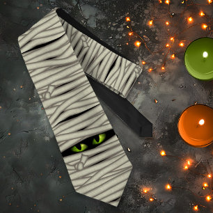 Mummy Öga Halloween Grönt ID685 Slips