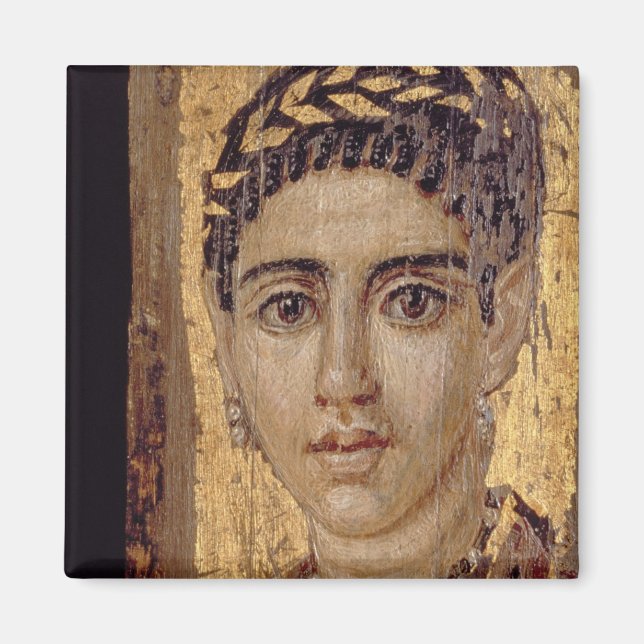 Mummy Porträtt of a Woman, från Fayum, Romano-Egyp Magnet (Framsidan)