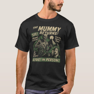 Mummy Return Movie Poster Vintagen Halloween T Shirt