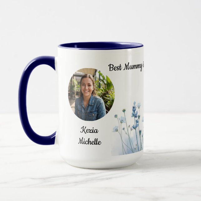 Mummy’s Little Wildflowers Personalized Name Mugg (Vänster)