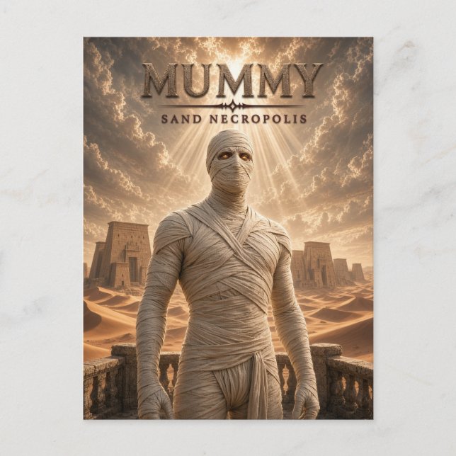 Mummy Sand Nekropolis Mörk Cinema Vykort (Framsida)