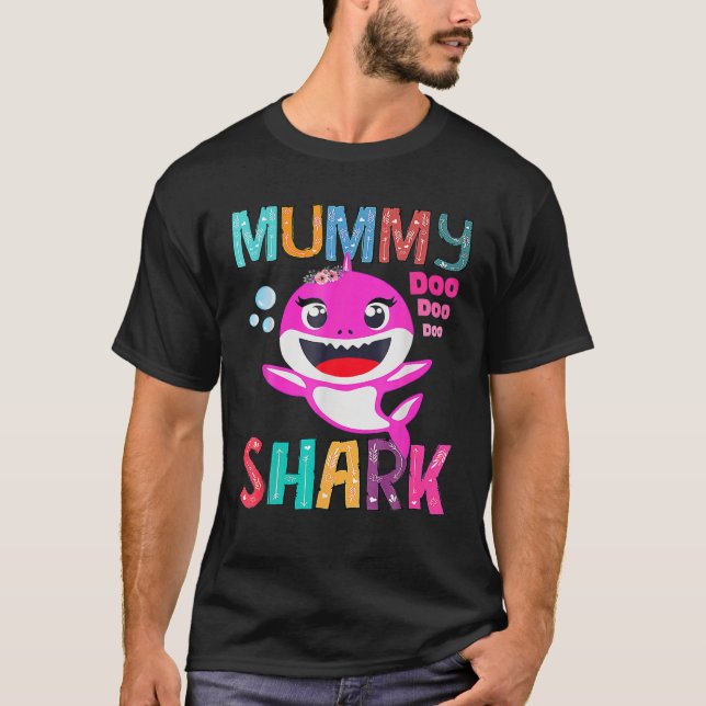 Mummy Shark Doo Doo - Mors dag Mamma Shark T Shirt (Framsida)