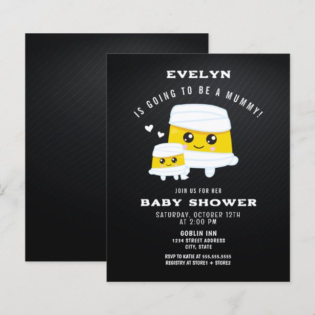 Mummy to be Budget Halloween Baby Shower (Fram/baksida)