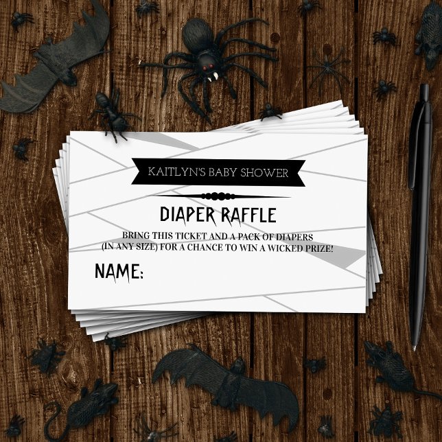 Mummy to be | Halloween Baby Shower Diaper Raffle Tilläggskort (Skapare uppladdad)