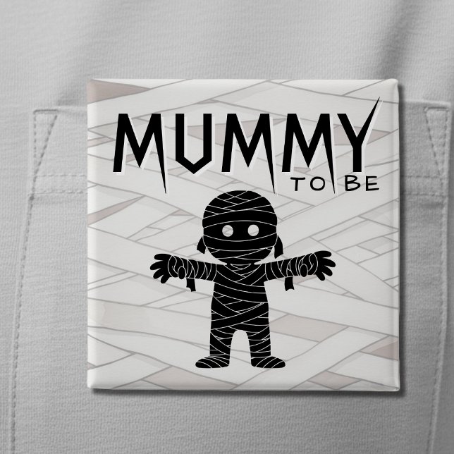 Mummy to be Halloween Baby Shower Mor Knapp (Mummy to Be Halloween Baby Shower Button for Pregnant Mothers)