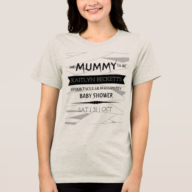 Mummy to be | Halloween Baby Shower T Shirt (Framsida)