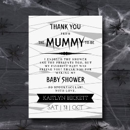 Mummy to be | Halloween Baby Shower Tack Kort