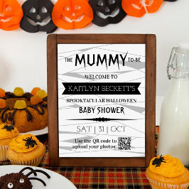 Mummy to be | Halloween Baby Shower Välkommen Poster